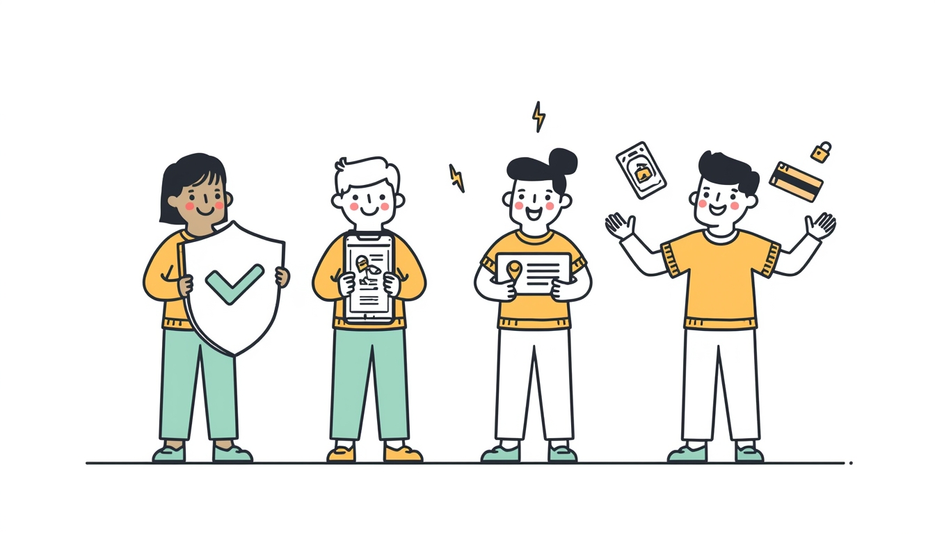 Why choose Zipply illustration showing offers, tracking, security, and satisfaction