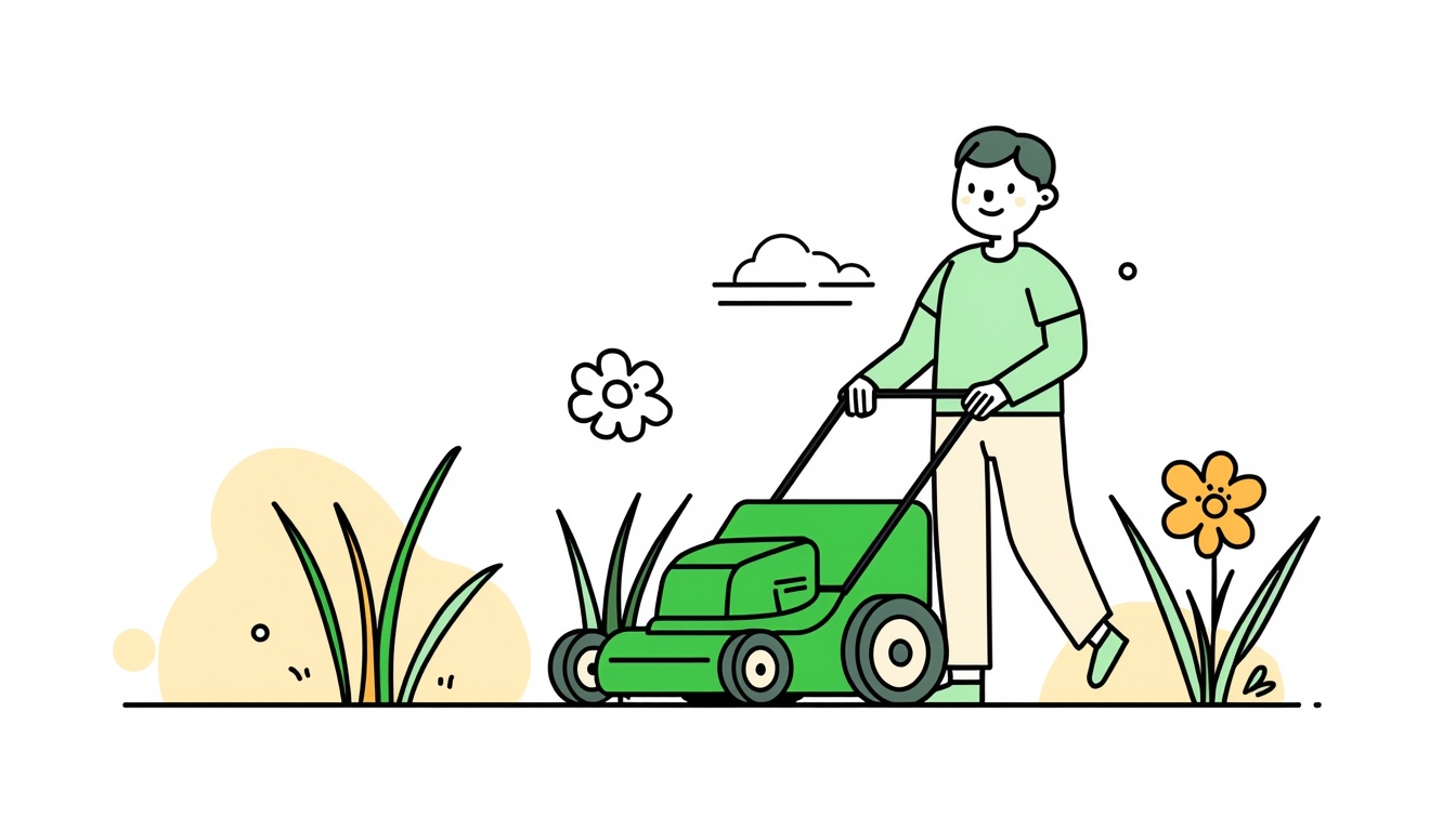 Professional Lawn Mowing service - before and after work
