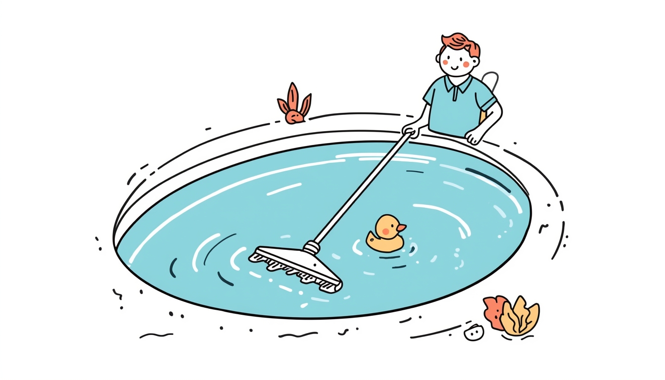 Professional Pool Service service - before and after work