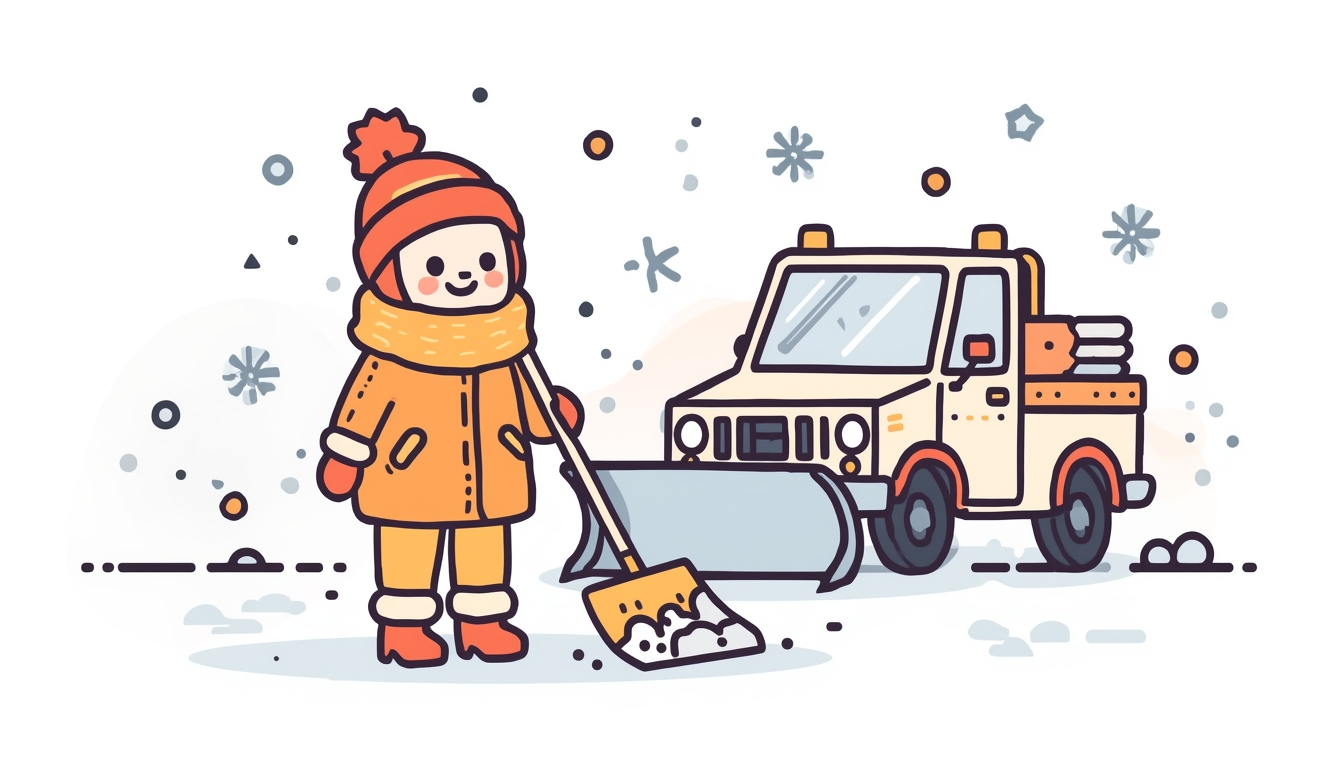 Professional Snow Cleaning service - before and after work