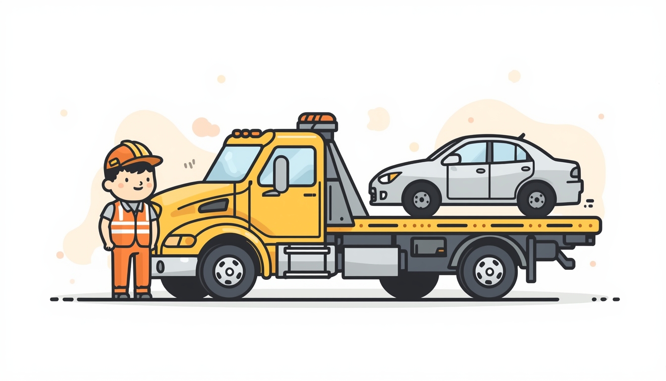Professional Towing & Hauling service - before and after work